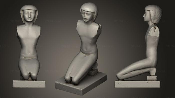 Egyptian statues and reliefs (Egyptian priest, STKE_0006) 3D models for cnc